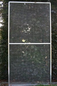 paneel B102 X H200cm in brut alu met verzinkte draad 12,7 x 12,7mm