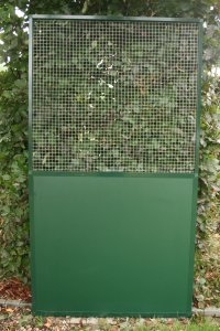 paneel in groen alu met de helft groene trespa