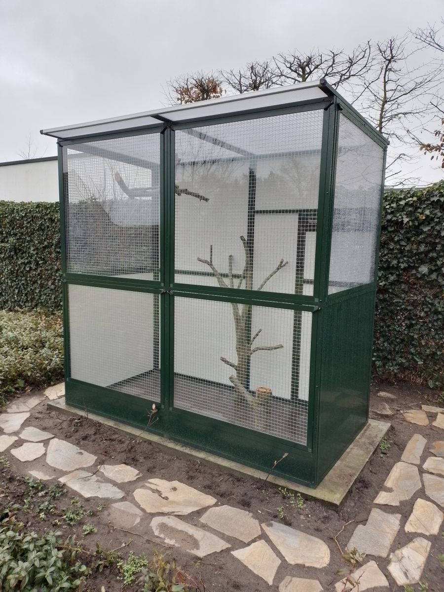 Volière groen b204xd107xh200cm
