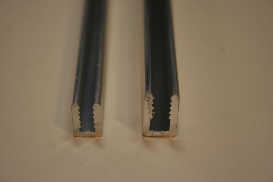 U profiel voor 3 en 4 mm platen U profiel voor 3 en 4 mm platen