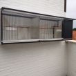 buitenkooi B207 x D40 x H63cm in antraciet aluminium met polycarbonaat dak en acp wanden