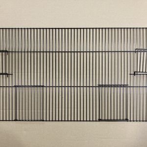 zwarte fronten 2 schuifdeuren en 2 draaideuren 40 cm hoog