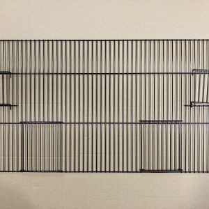 zwarte fronten 2 schuifdeuren en 2 draaideuren 40 cm hoog