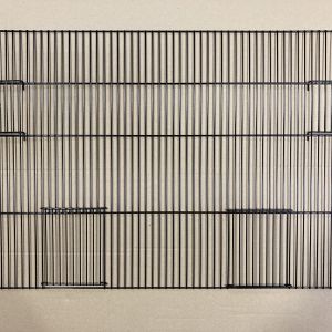 zwarte fronten hoogte 50cm  2 schuifdeuren en 2 draaideuren