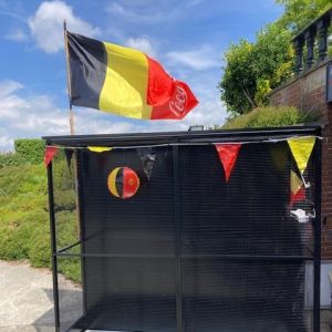 Volière zwart b204xd60xh195cm