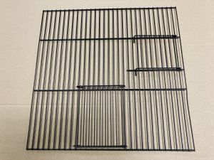 zwarte fronten hoogte 40cm  met 1 schuifdeur en 1 draaideur