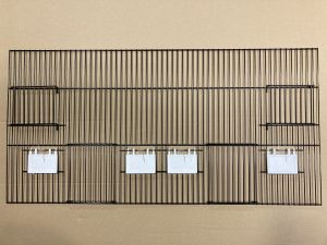zwarte fronten hoogte 40cm 2 schuifdeuren 2 draaideuren +4klep