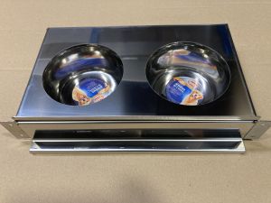 voedercassette 2 vaks volledig in rvs met potten 13cmm