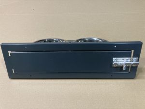 voederplateau 2 vaks 13cm antraciet