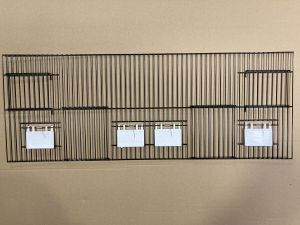 zwarte fronten hoogte 30cm 2 schuifdeuren+ 2 draaideuren+4klep